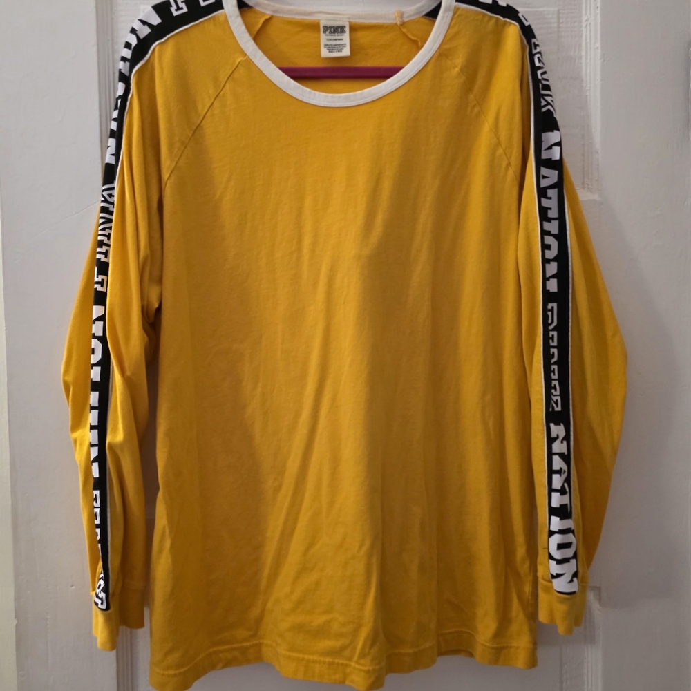 PINK By Victoria's Secret Campus L/S Tee Shirt, Size L